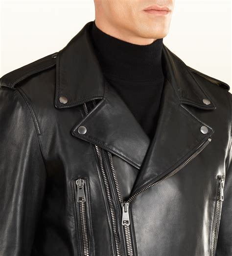 gucci wool biker jacket|Gucci leather biker jacket.